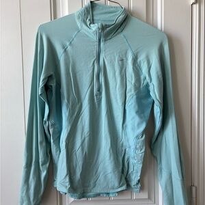 Nike Dri Fit Light Aqua Quarter-Zip Pullover. Medium.